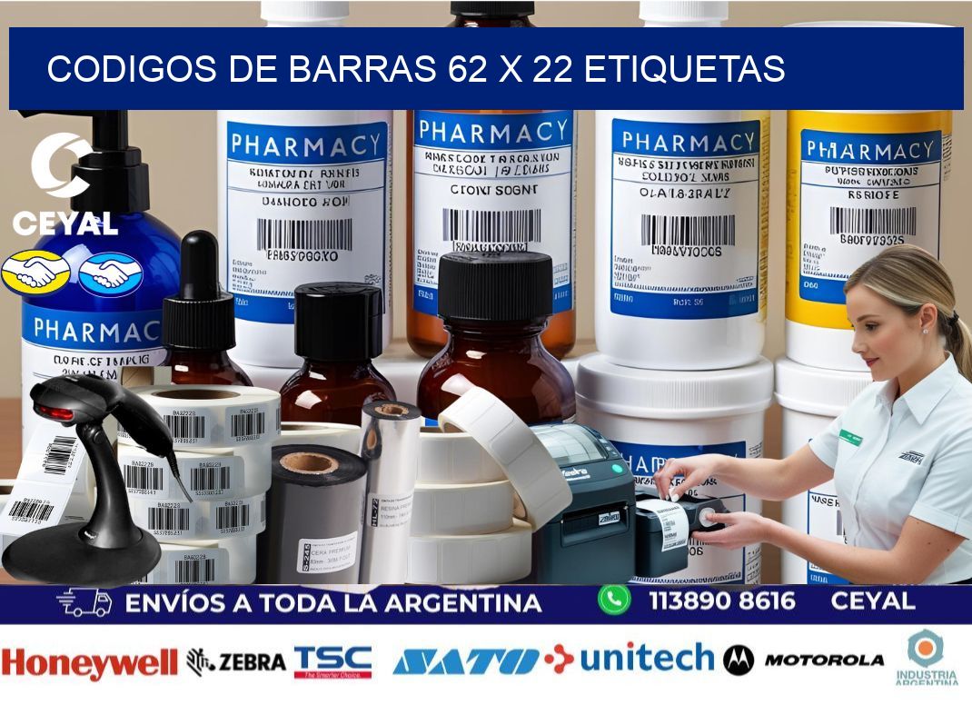 codigos de barras 62 x 22 etiquetas