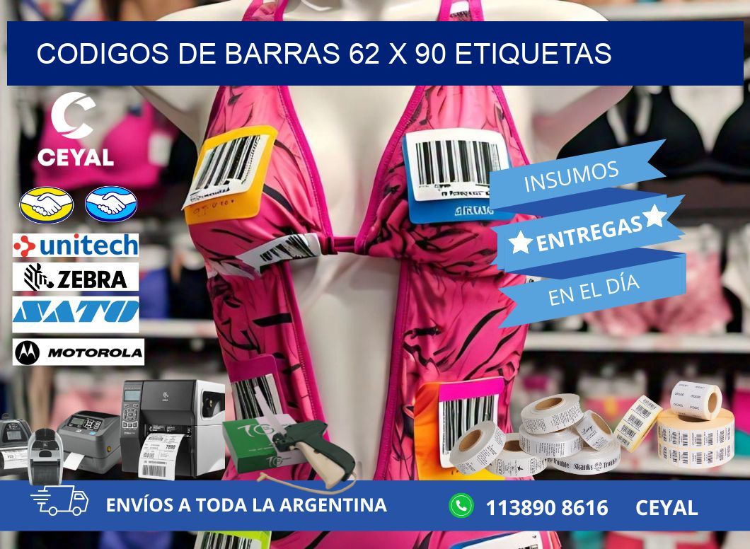 codigos de barras 62 x 90 etiquetas