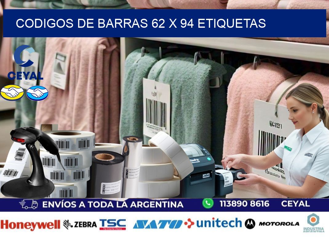 codigos de barras 62 x 94 etiquetas