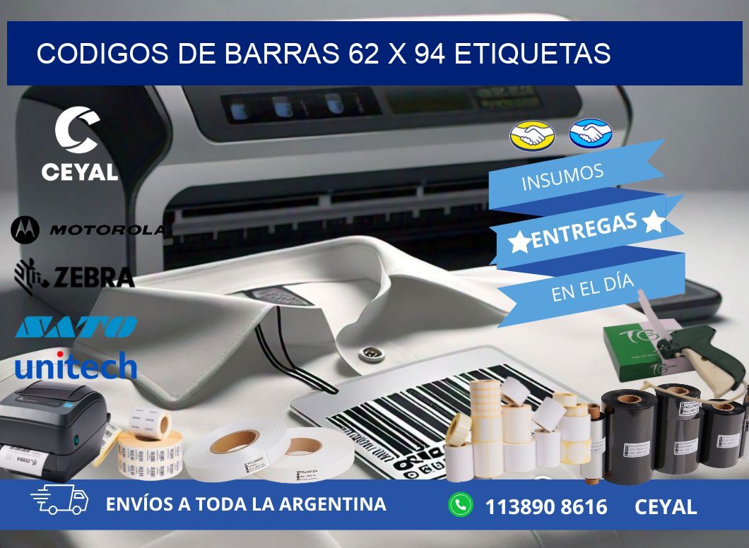 codigos de barras 62 x 94 etiquetas
