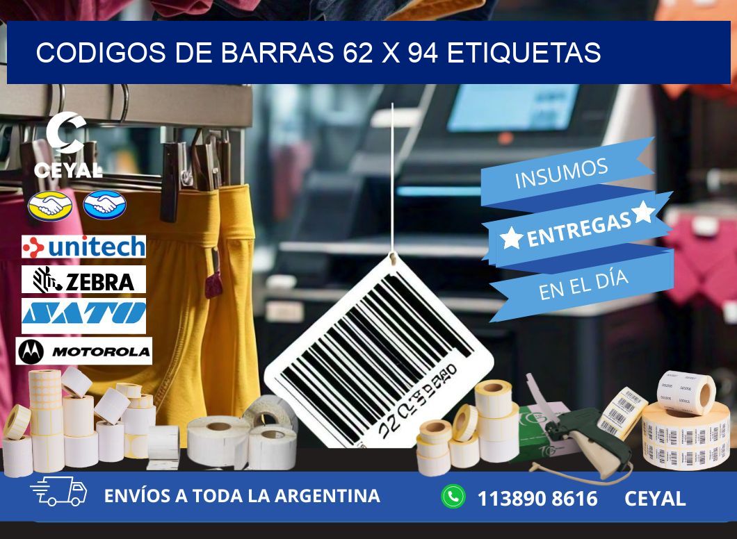 codigos de barras 62 x 94 etiquetas