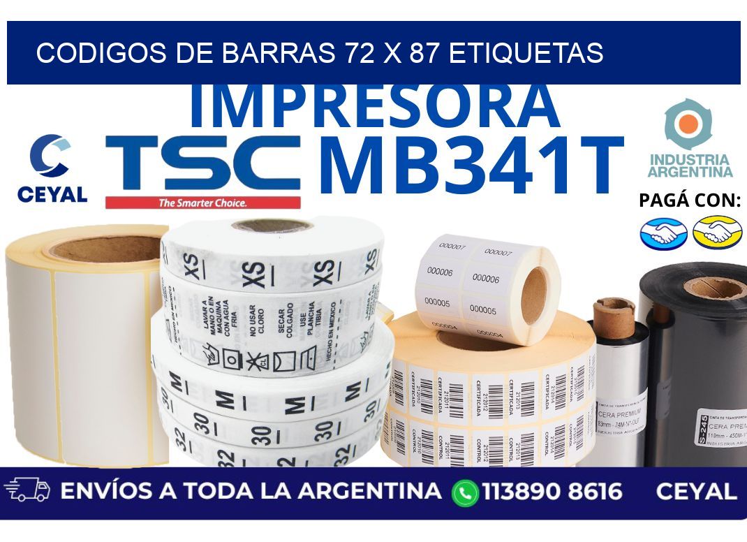 codigos de barras 72 x 87 etiquetas
