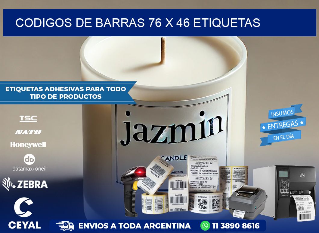 codigos de barras 76 x 46 etiquetas