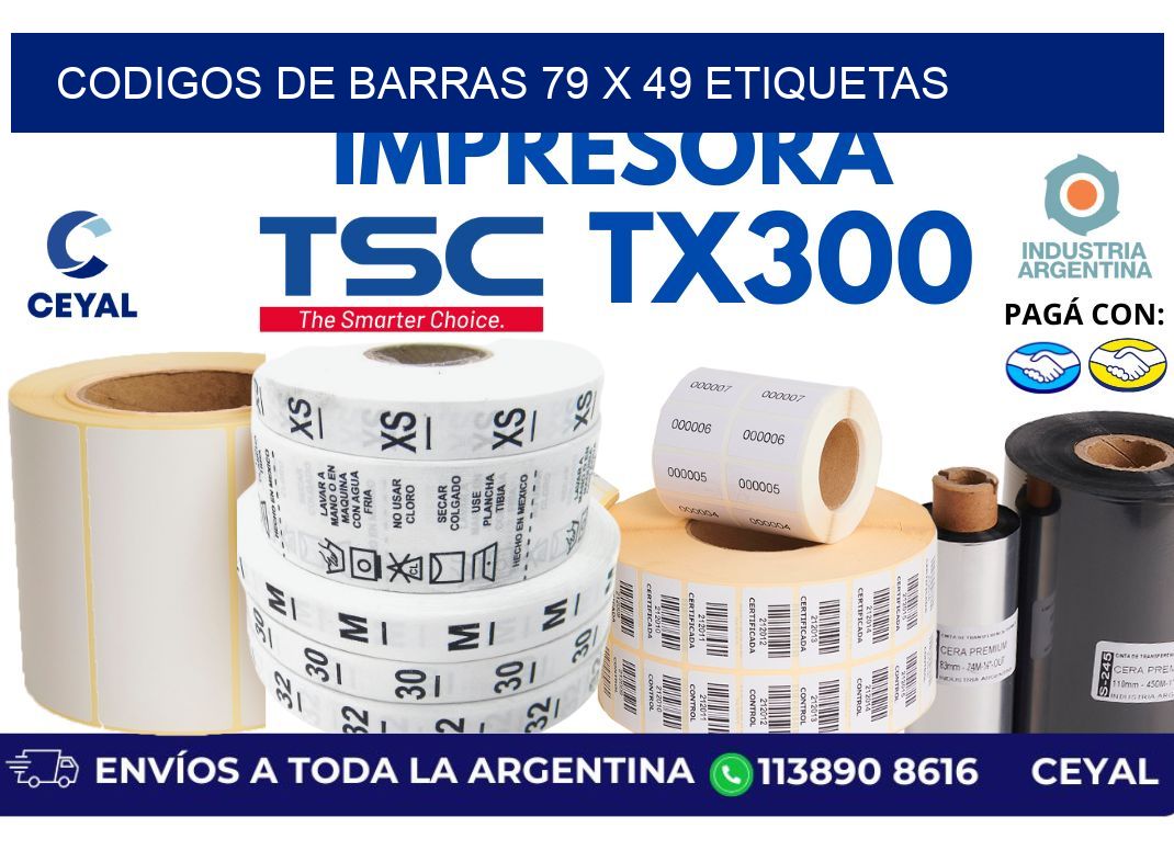codigos de barras 79 x 49 etiquetas