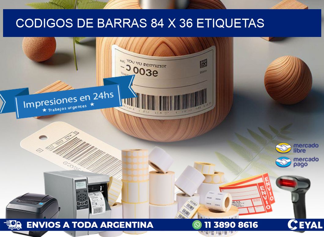 codigos de barras 84 x 36 etiquetas