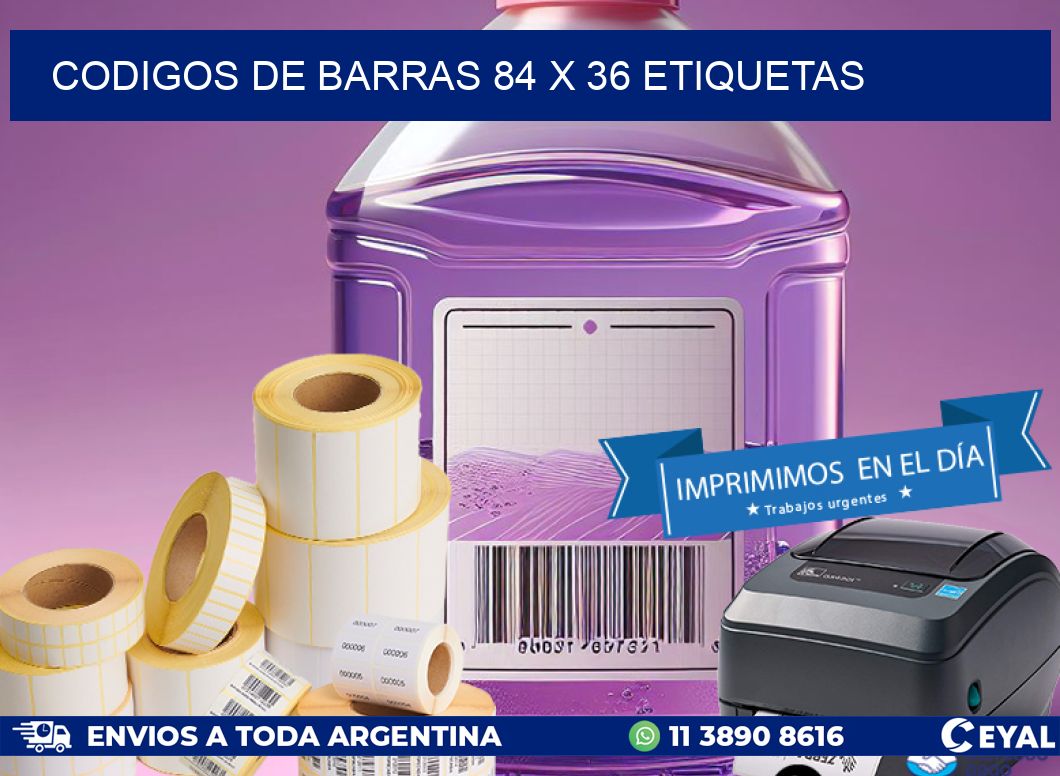 codigos de barras 84 x 36 etiquetas