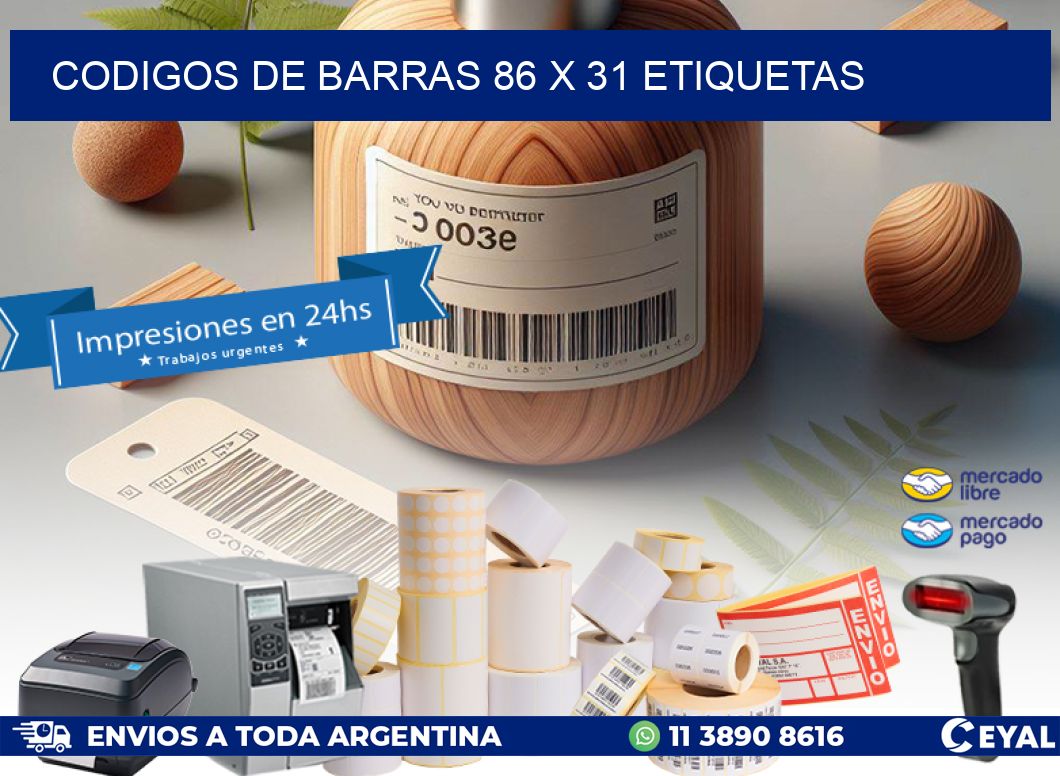 codigos de barras 86 x 31 etiquetas