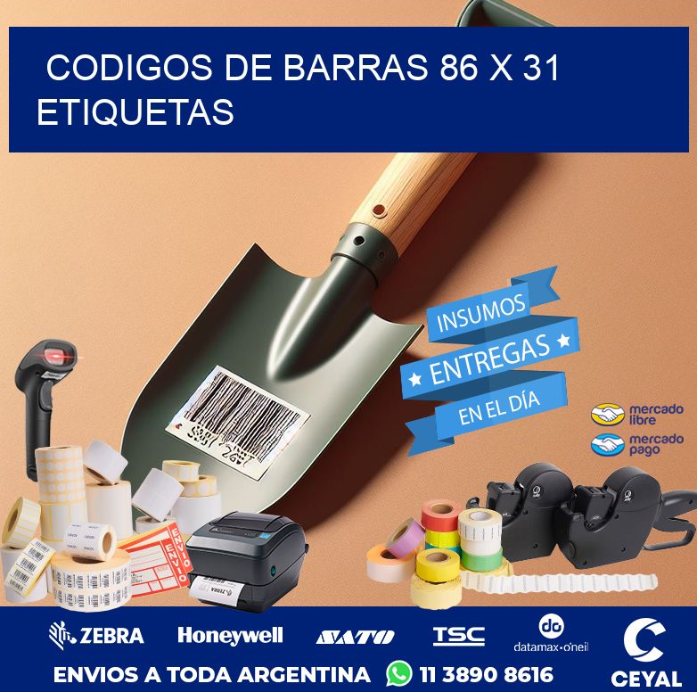 codigos de barras 86 x 31 etiquetas