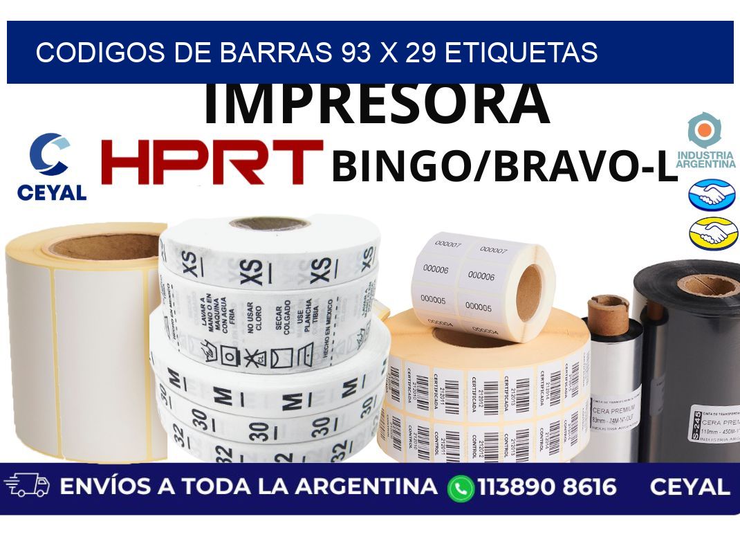 codigos de barras 93 x 29 etiquetas