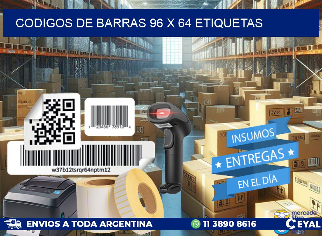 codigos de barras 96 x 64 etiquetas