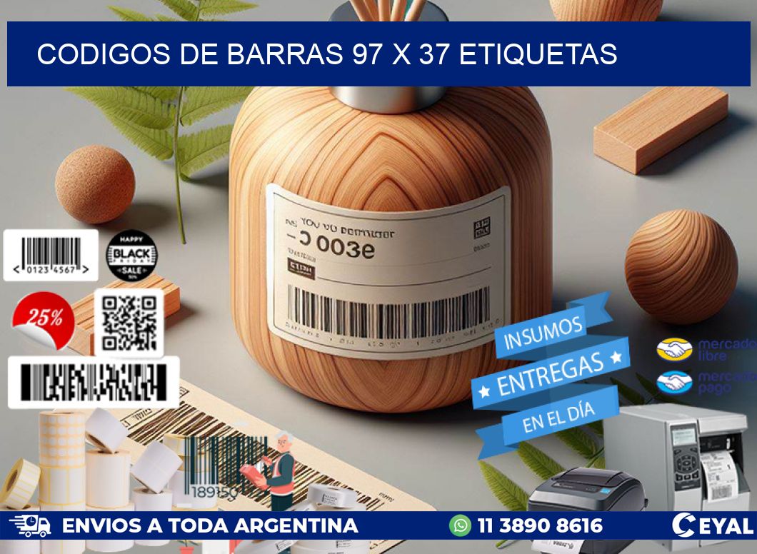 codigos de barras 97 x 37 etiquetas