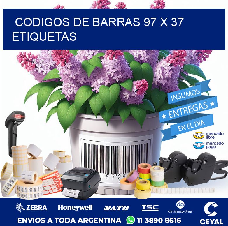 codigos de barras 97 x 37 etiquetas