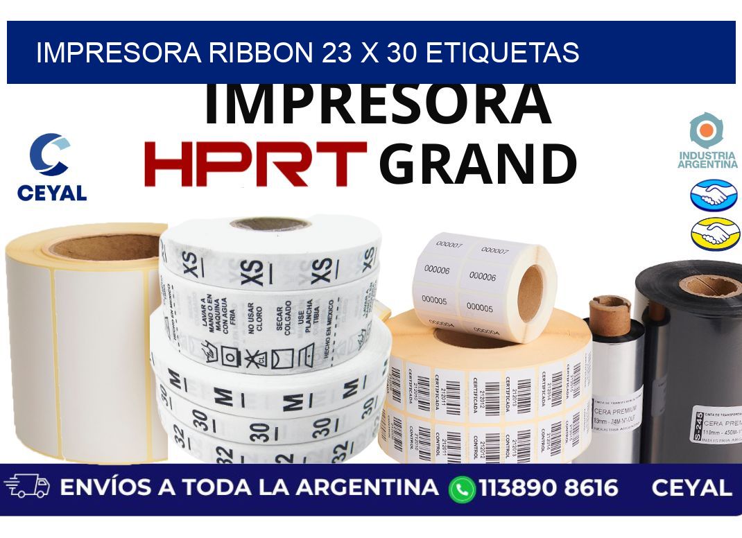impresora ribbon 23 x 30 etiquetas