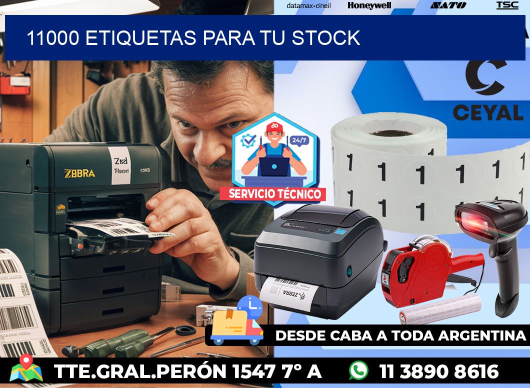 11000 etiquetas para tu stock
