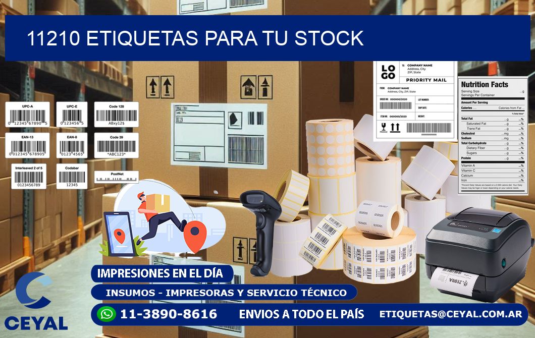 11210 etiquetas para tu stock