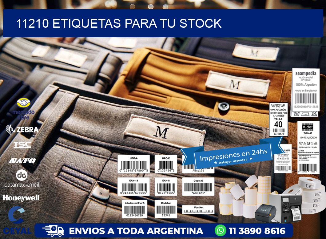 11210 etiquetas para tu stock