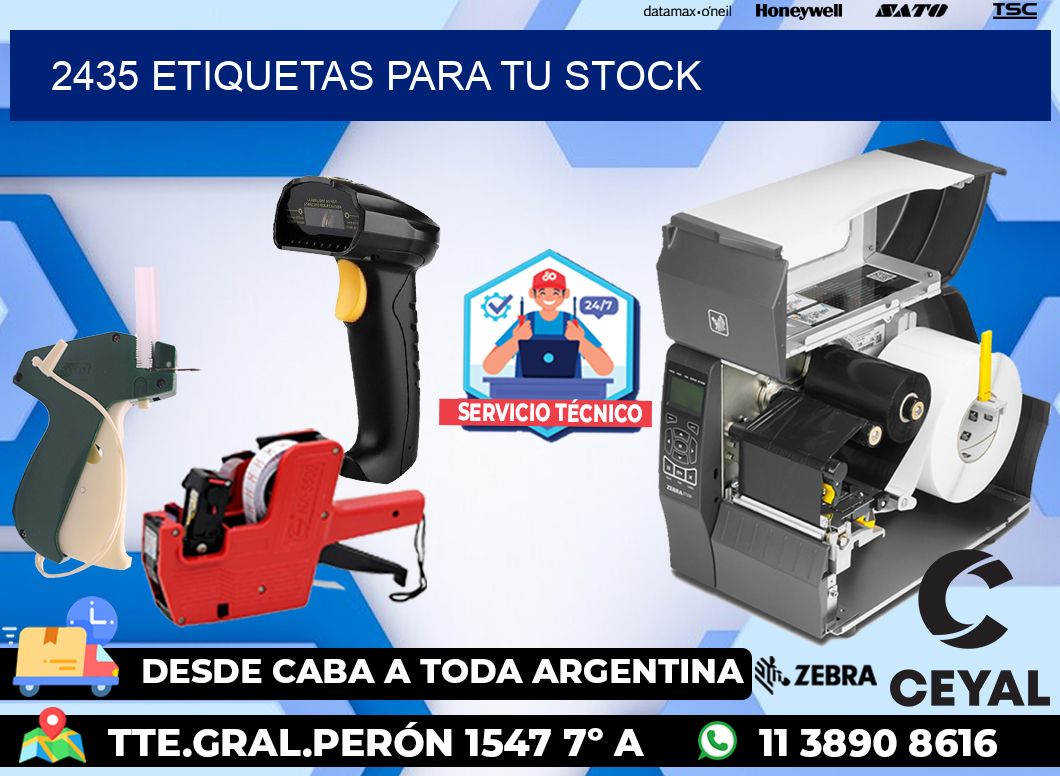 2435 etiquetas para tu stock