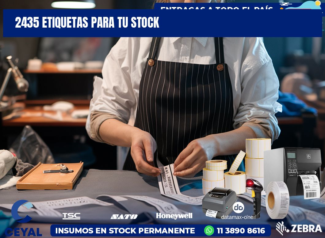 2435 etiquetas para tu stock