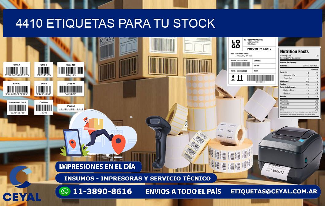 4410 etiquetas para tu stock