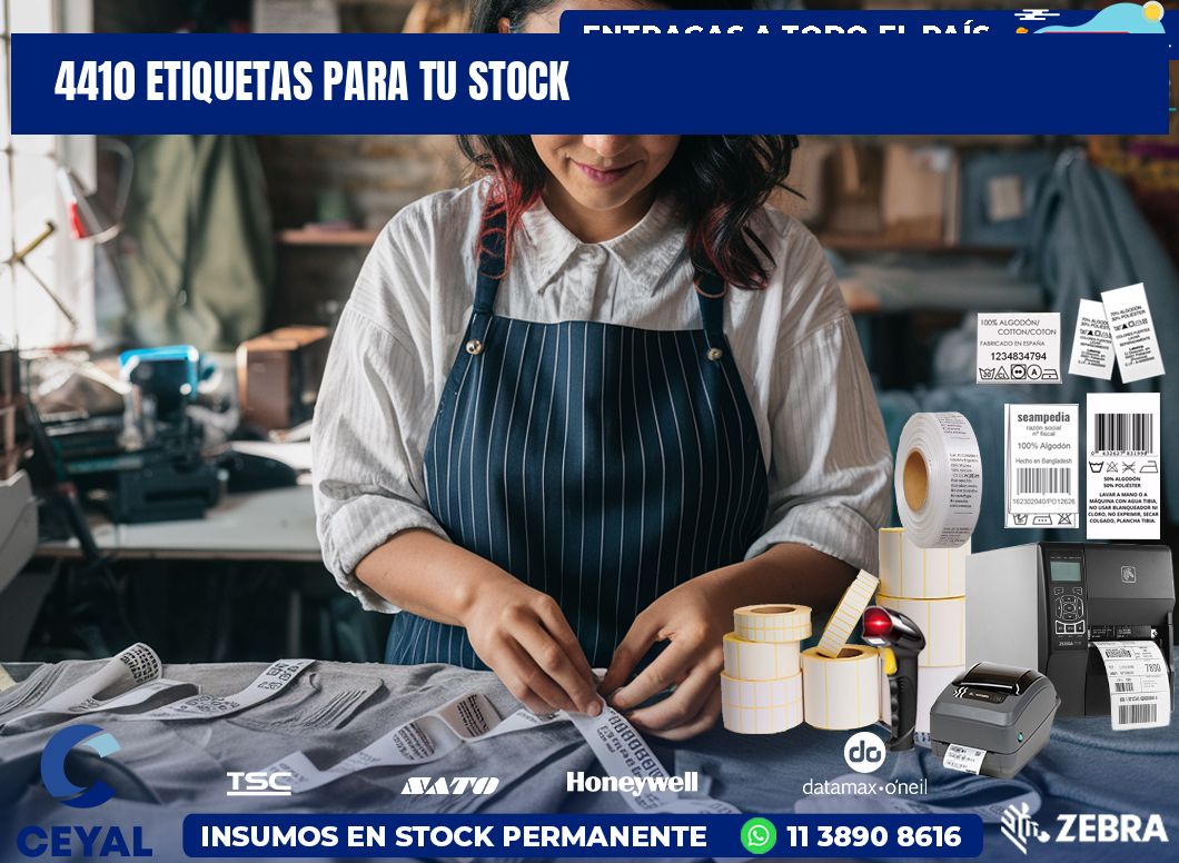 4410 etiquetas para tu stock