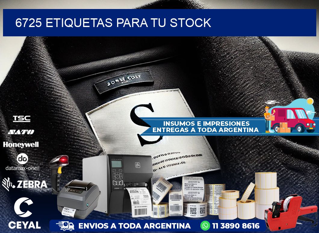 6725 etiquetas para tu stock