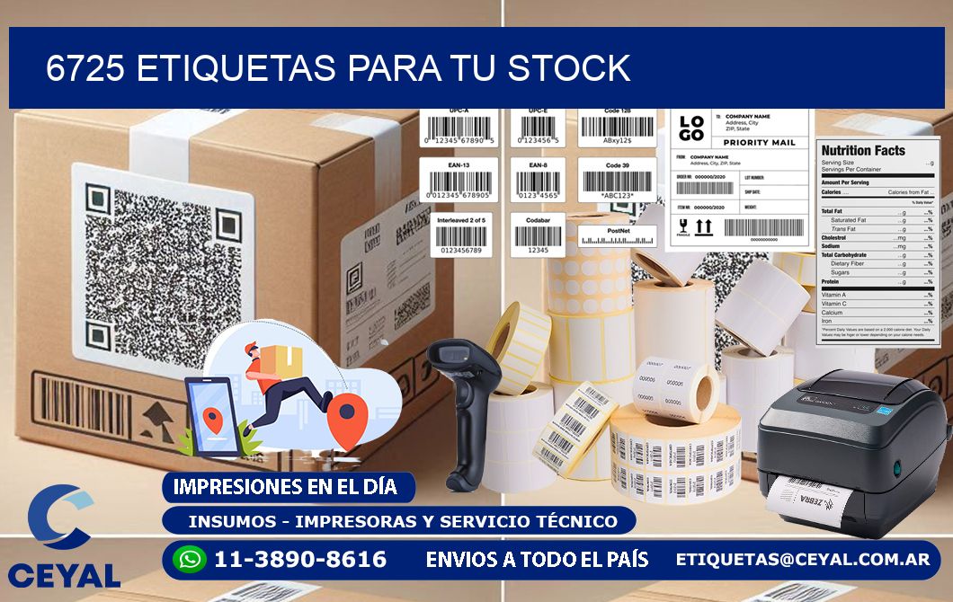 6725 etiquetas para tu stock