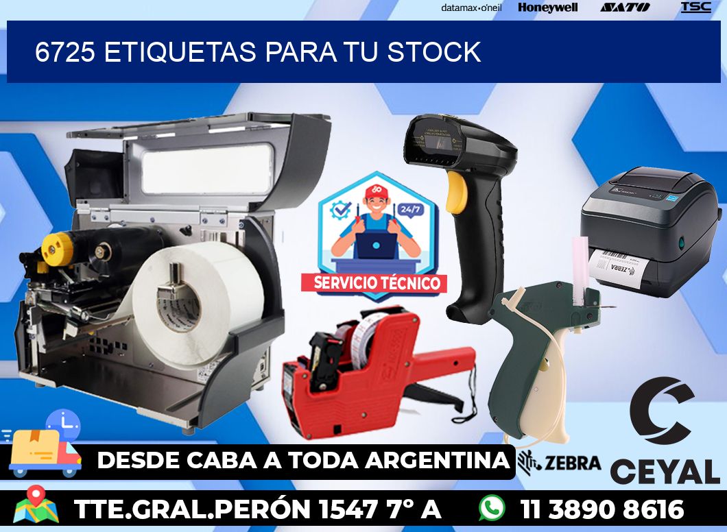 6725 etiquetas para tu stock