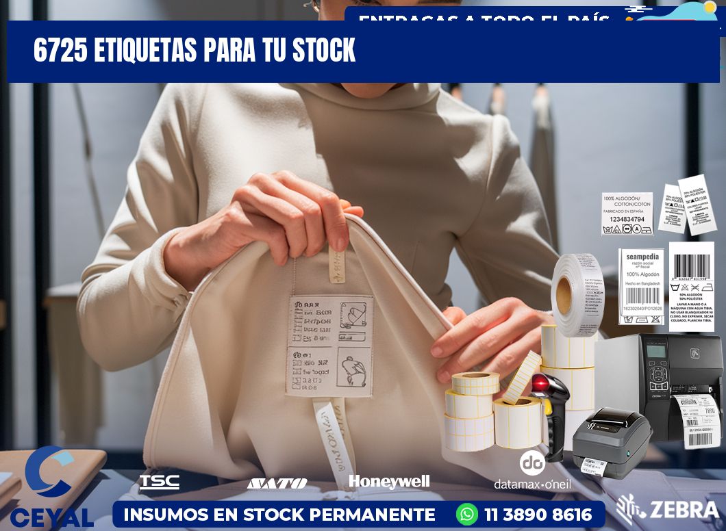 6725 etiquetas para tu stock