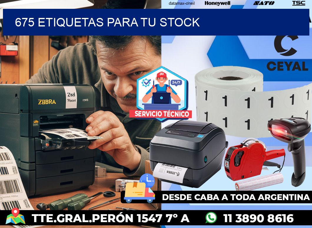 675 etiquetas para tu stock