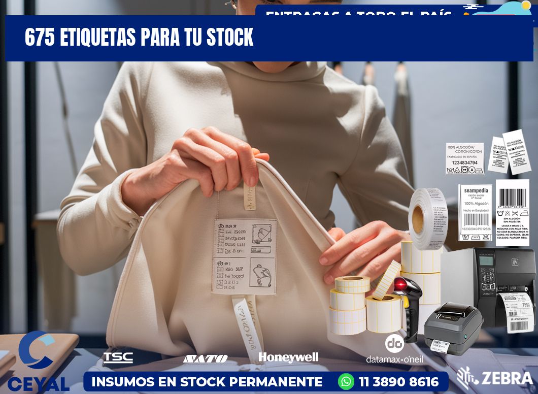 675 etiquetas para tu stock