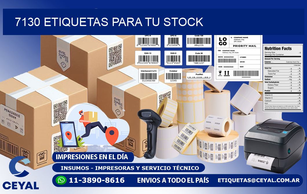 7130 etiquetas para tu stock