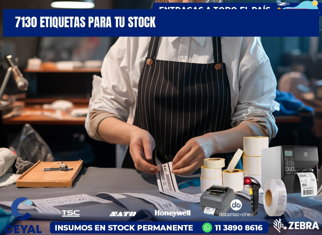 7130 etiquetas para tu stock