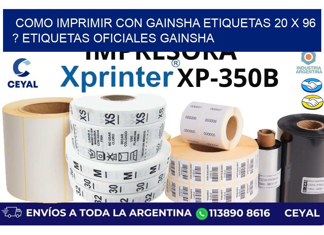 como imprimir con gainsha etiquetas 20 x 96 ? etiquetas oficiales gainsha