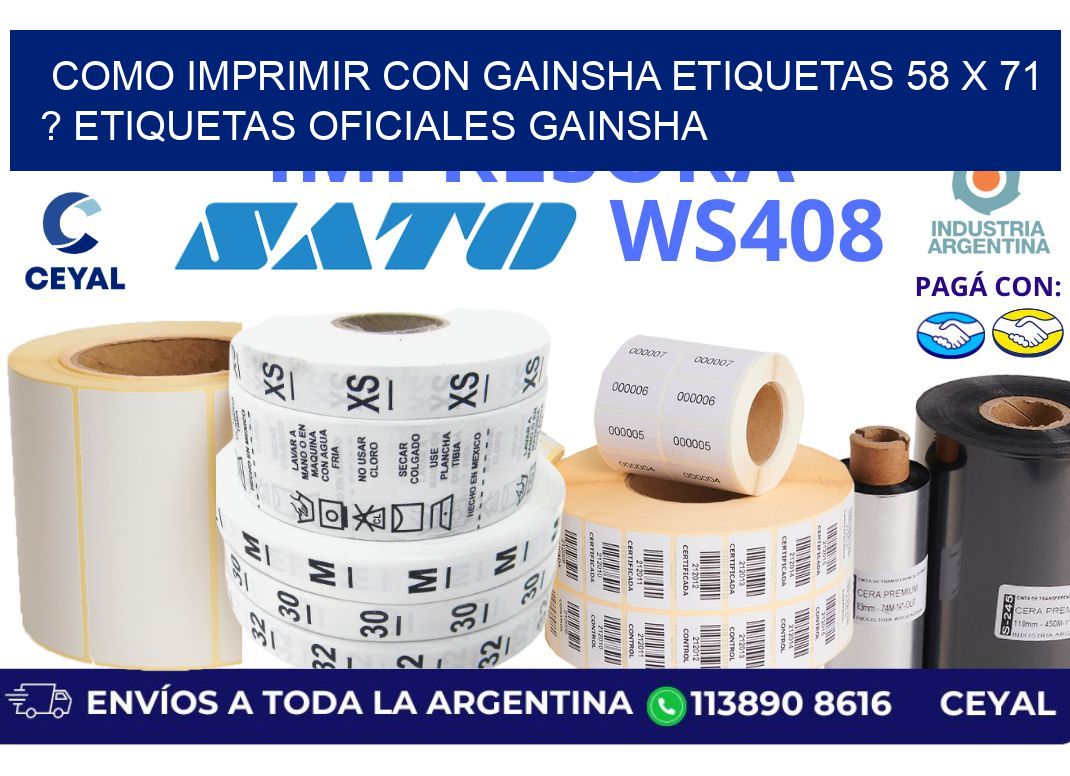 como imprimir con gainsha etiquetas 58 x 71 ? etiquetas oficiales gainsha