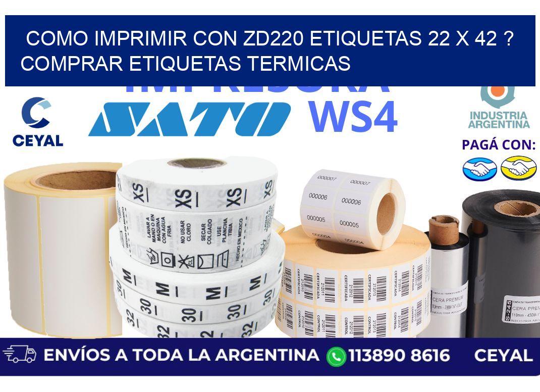 como imprimir con zd220 etiquetas 22 x 42 ? Comprar Etiquetas termicas