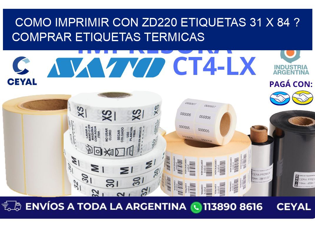 como imprimir con zd220 etiquetas 31 x 84 ? Comprar Etiquetas termicas
