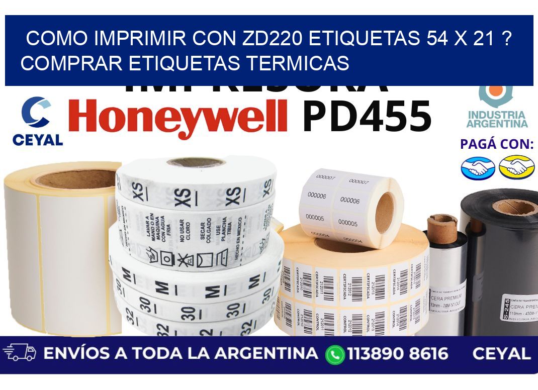 como imprimir con zd220 etiquetas 54 x 21 ? Comprar Etiquetas termicas