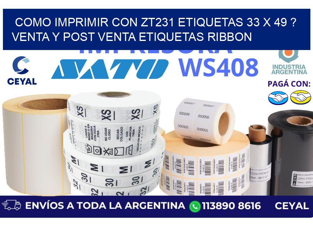 como imprimir con zt231 etiquetas 33 x 49 ? Venta y post venta etiquetas ribbon