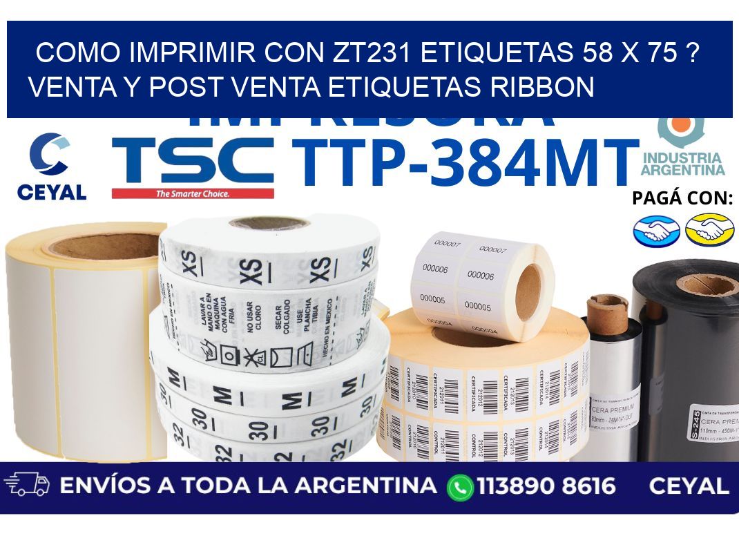 como imprimir con zt231 etiquetas 58 x 75 ? Venta y post venta etiquetas ribbon