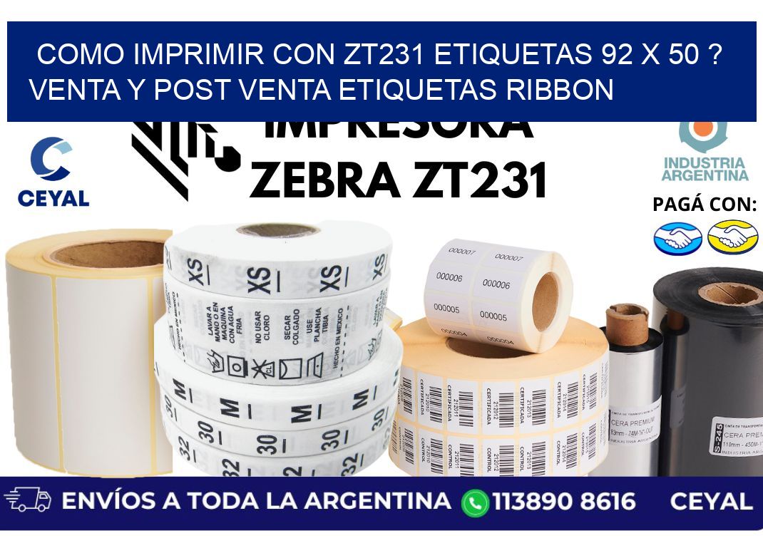 como imprimir con zt231 etiquetas 92 x 50 ? Venta y post venta etiquetas ribbon