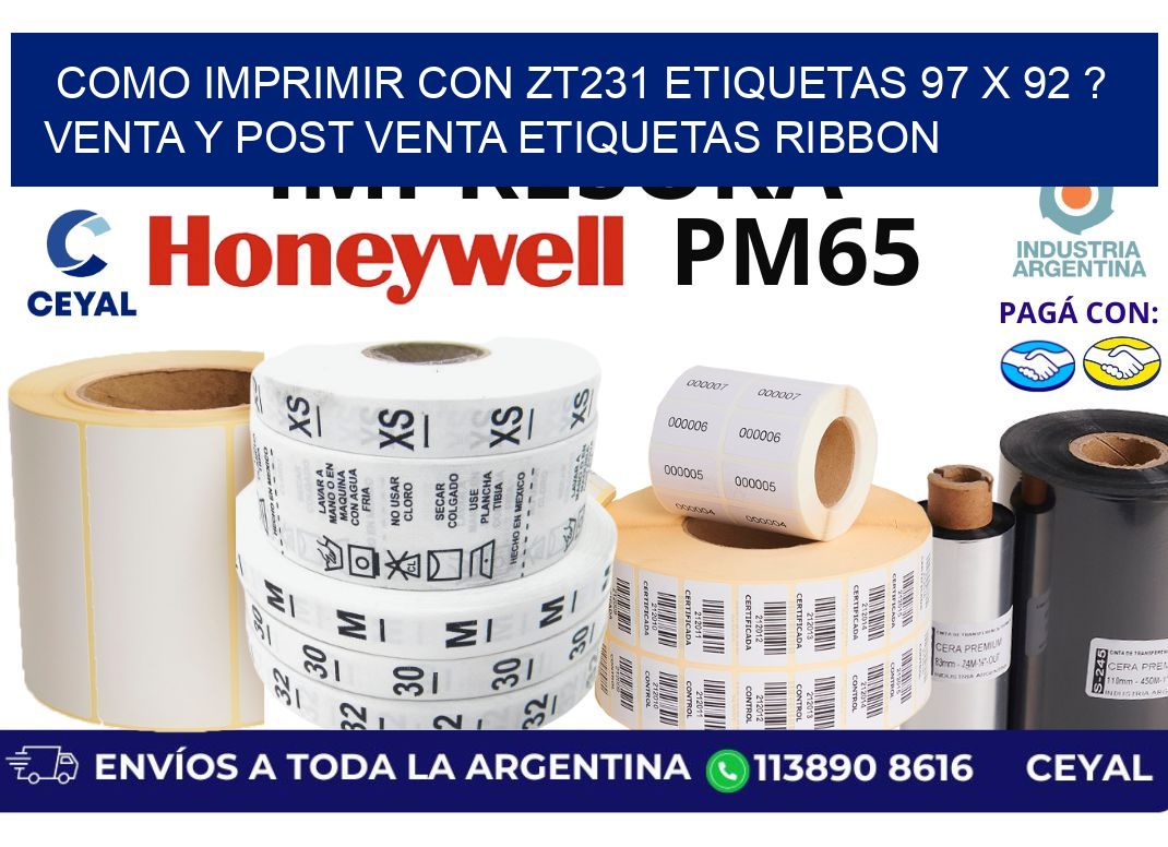 como imprimir con zt231 etiquetas 97 x 92 ? Venta y post venta etiquetas ribbon
