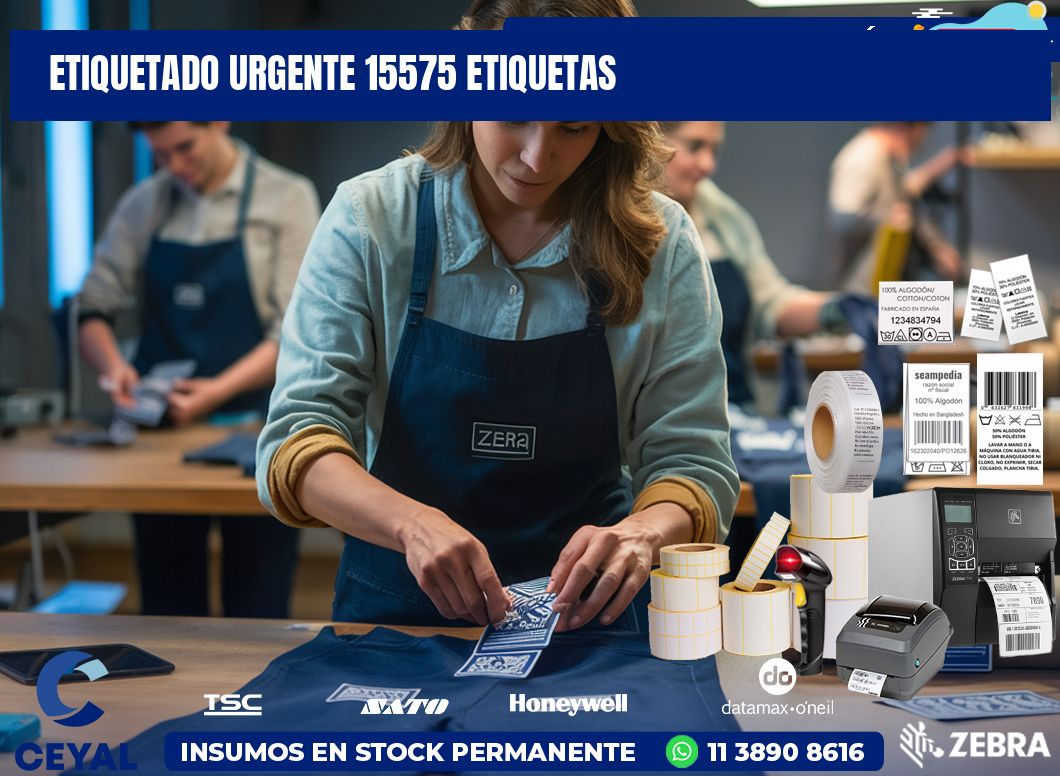 etiquetado urgente 15575 etiquetas