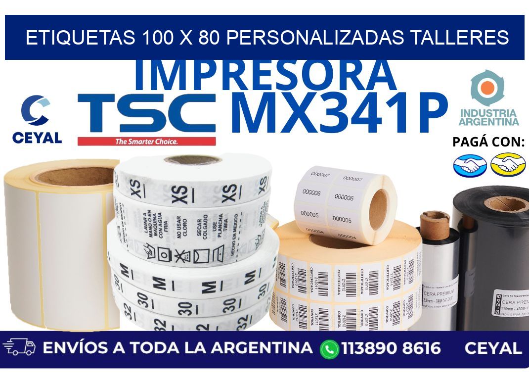 etiquetas 100 x 80 personalizadas talleres