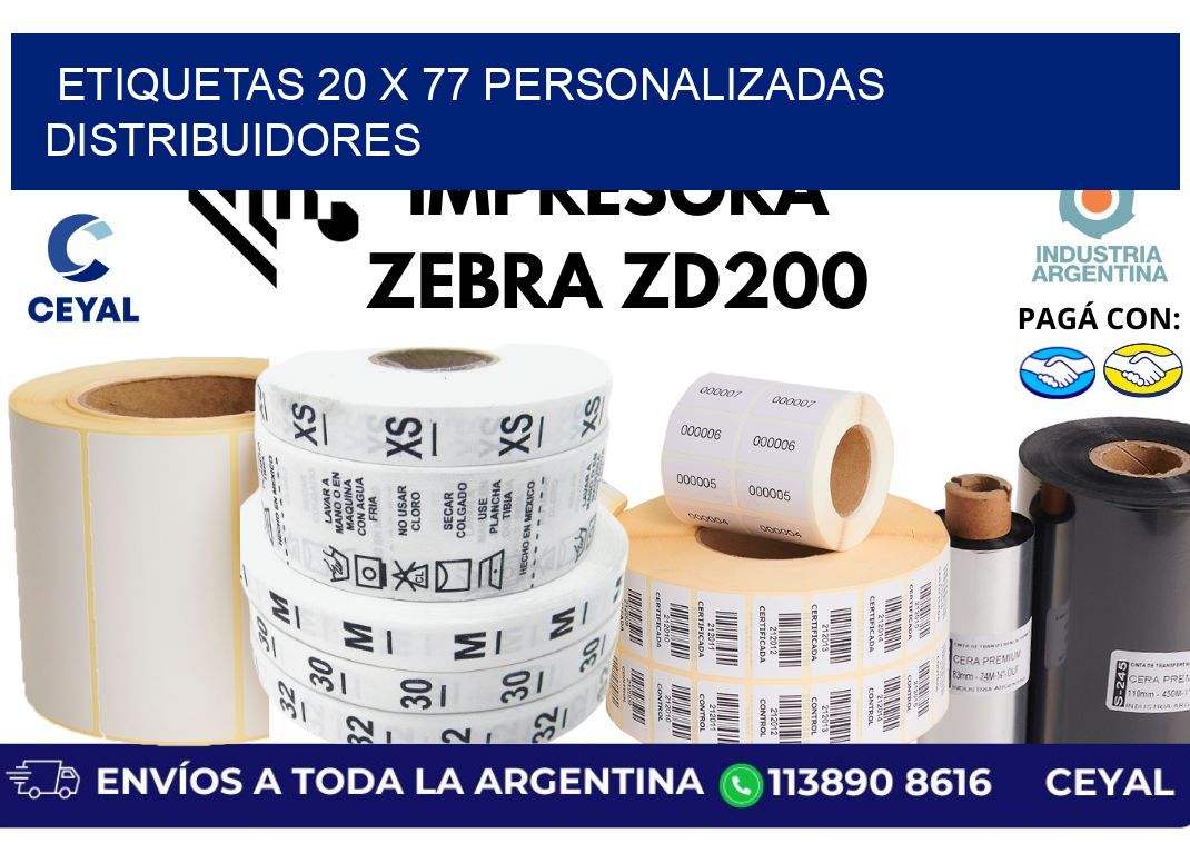 etiquetas 20 x 77 personalizadas distribuidores