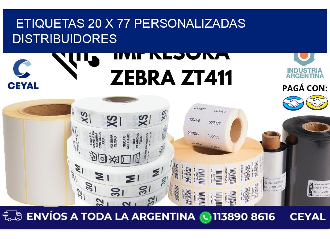 etiquetas 20 x 77 personalizadas distribuidores