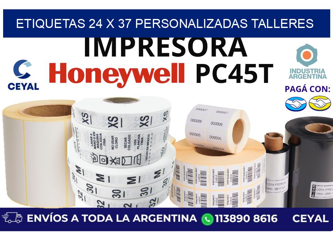 etiquetas 24 x 37 personalizadas talleres