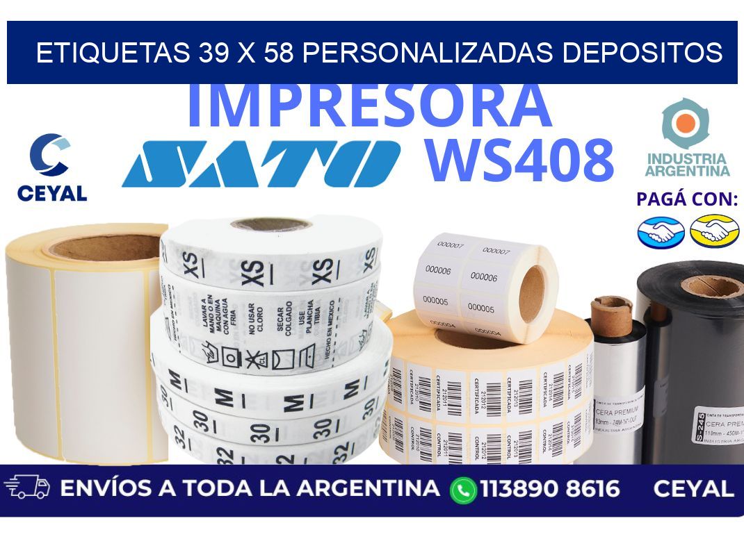 etiquetas 39 x 58 personalizadas depositos