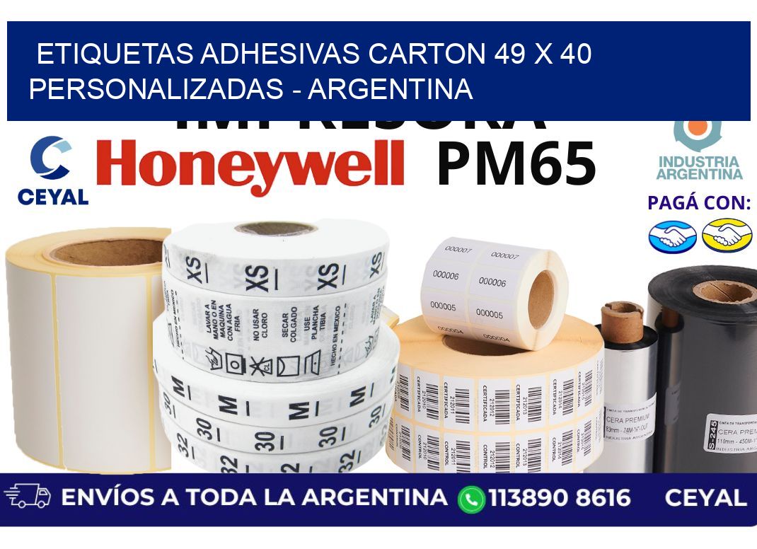 etiquetas adhesivas carton 49 x 40 personalizadas – Argentina