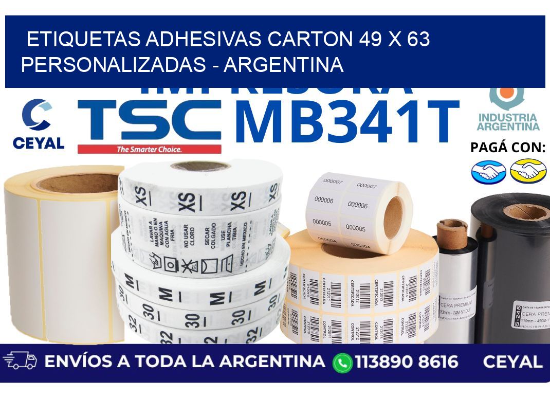 etiquetas adhesivas carton 49 x 63 personalizadas – Argentina