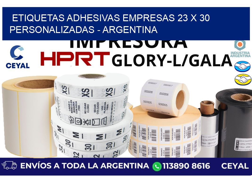 etiquetas adhesivas empresas 23 x 30 personalizadas – Argentina